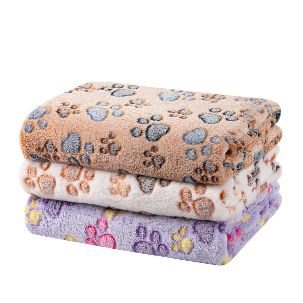 3 Pack Pet Blanket, Soft Plush Paw Print Dog Blanket Washable, Warm Fleece Cat Blanket For Large Medium Dogs, Sofa Couch Bed Cage Protector, 23 X 16 In, 30 X 20 In, 41 X 31 In, 47.2 X 39.3 In — image 14