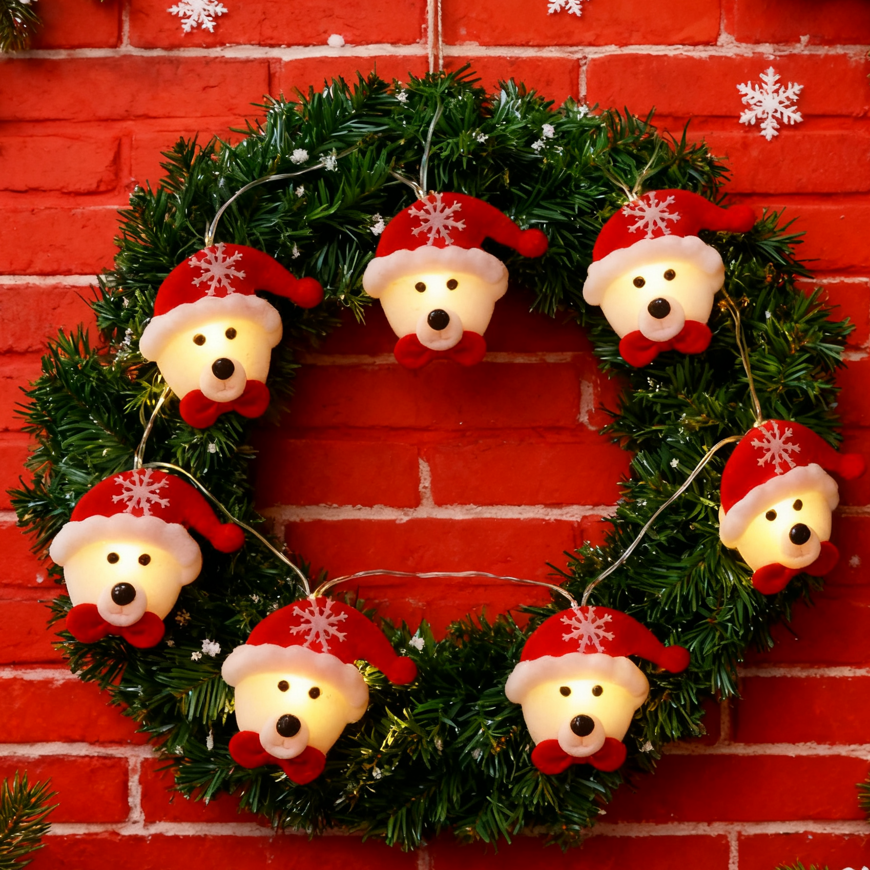 Non woven teddy bear Christmas light LED string — image 5