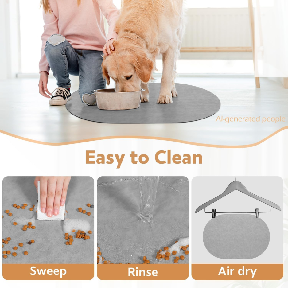 Absorbent Dog Food Mat Dog Mat For Food And Water Bowl — image 2