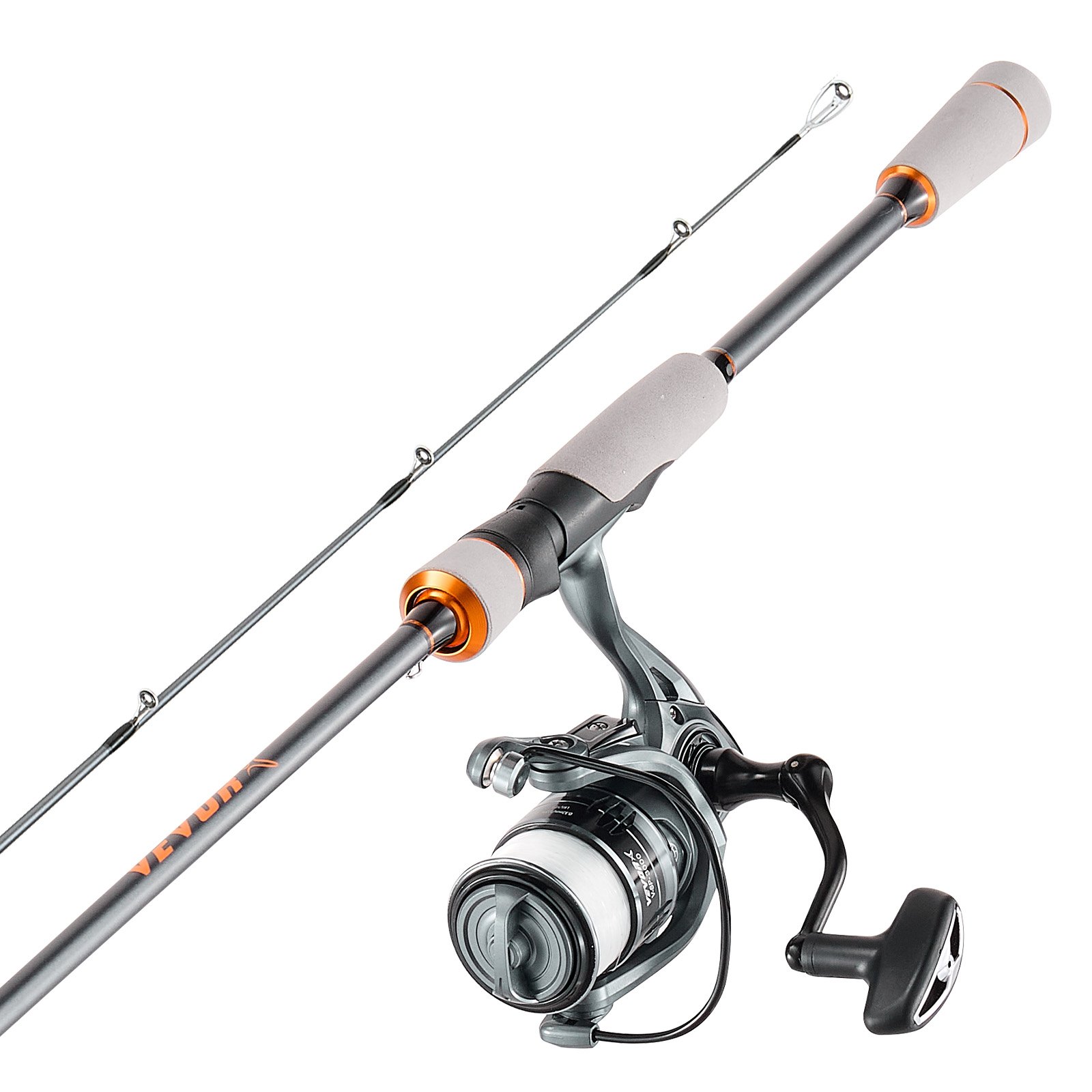 Rod And Fishing Reel Combo, IM6 Carbon Fiber Spinning Rod And Reel Combo, Bass Fishing Pole With 6.5 Ft Two-Piece Rods, 7+1 Ball Bearings, EVA Handle, Stainless Steel Guides With Ceramic Rings — imagen 1