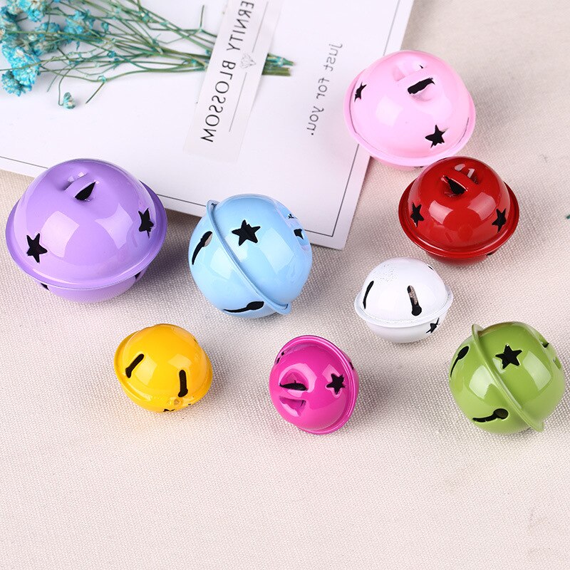 20pcs big Colorful Iron Metal Jingle Bells Christmas Decor Pet Pendant Hanging Christmas Tree Ornaments Key DIY Craft Accessorie — image 3