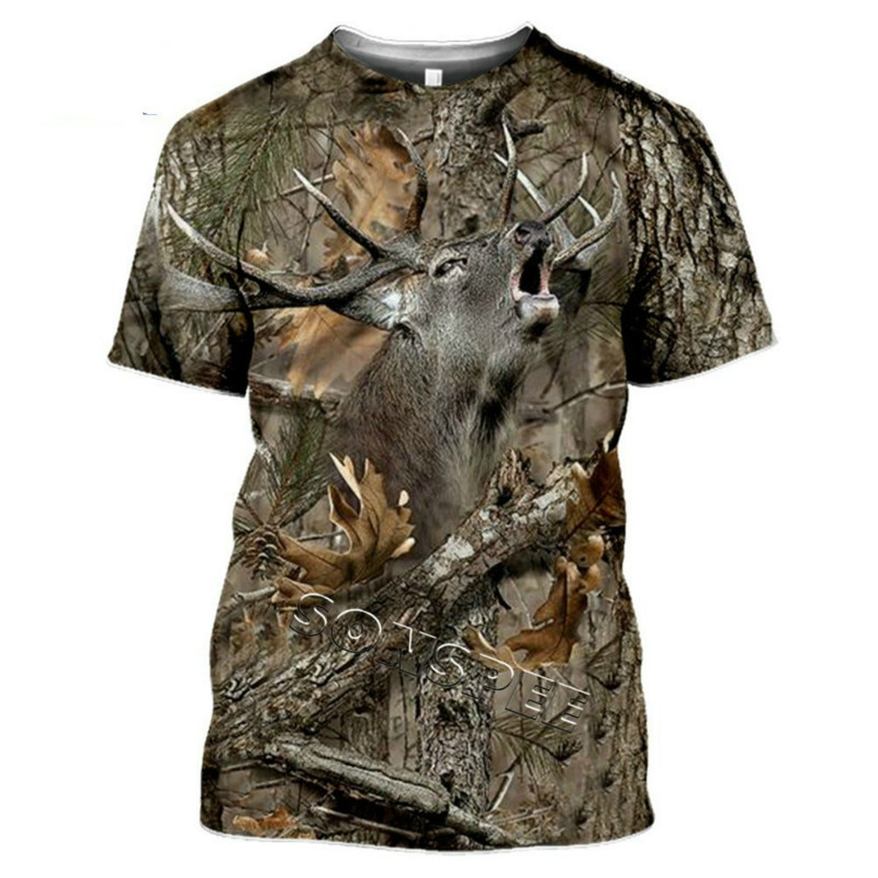 Outdoor Jungle Camouflage Animal Mesh T Shirt — image 9