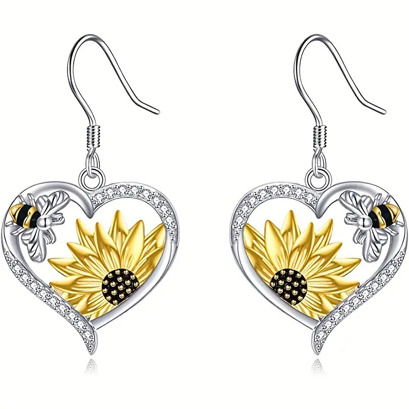 Auriculares de Orejas con Flor de Girasol y Corazón — imagen 6