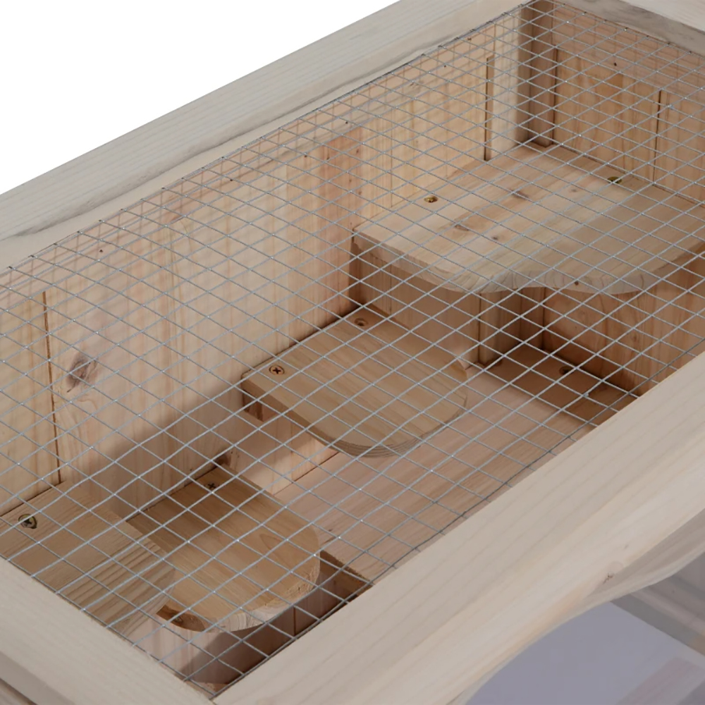 2-Level Hamster Cage Mice And Rat House, With Openable Top, Front Door, Shelf And Ladder For Hamsters, Mice And Other Small Rodents Ramps — image 2