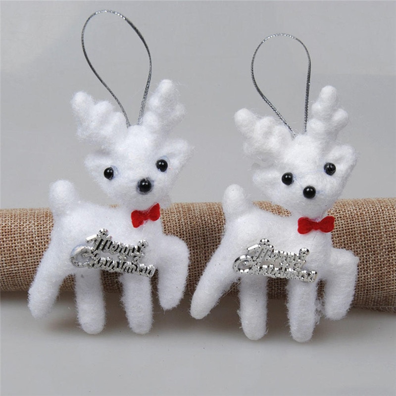 2Pzs/Bolsa Adorables Osos y Renos Navideños de Espuma Blanca para Colgar en el Árbol de Navidad, Regalo para Niños, Decoración del Hogar, Envío Gratis — imagen 4