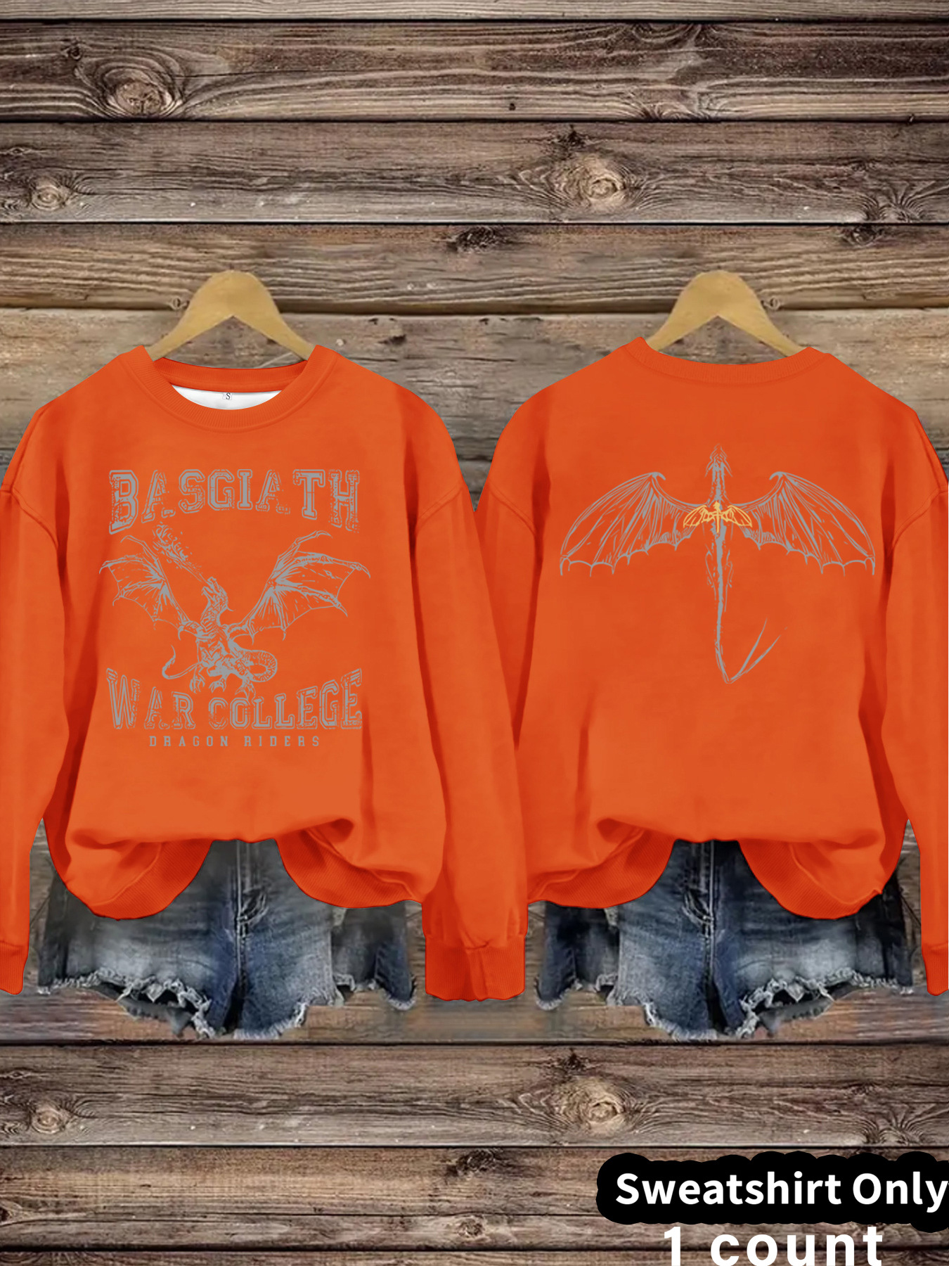 Flying bird round neck hoodie — image 10