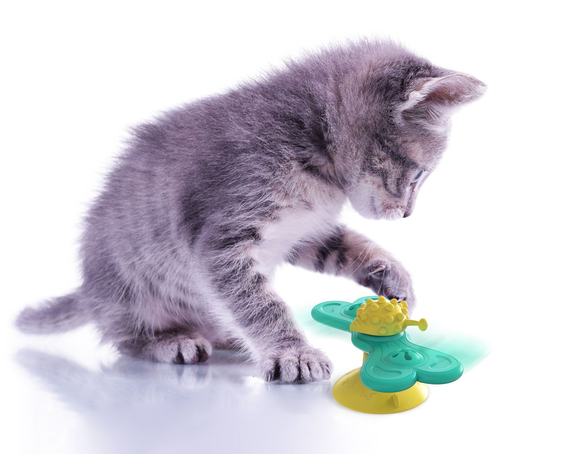 Juguete giratorio para gatos: mariposa, molino de viento, provocación, rascado y frotado — imagen 1