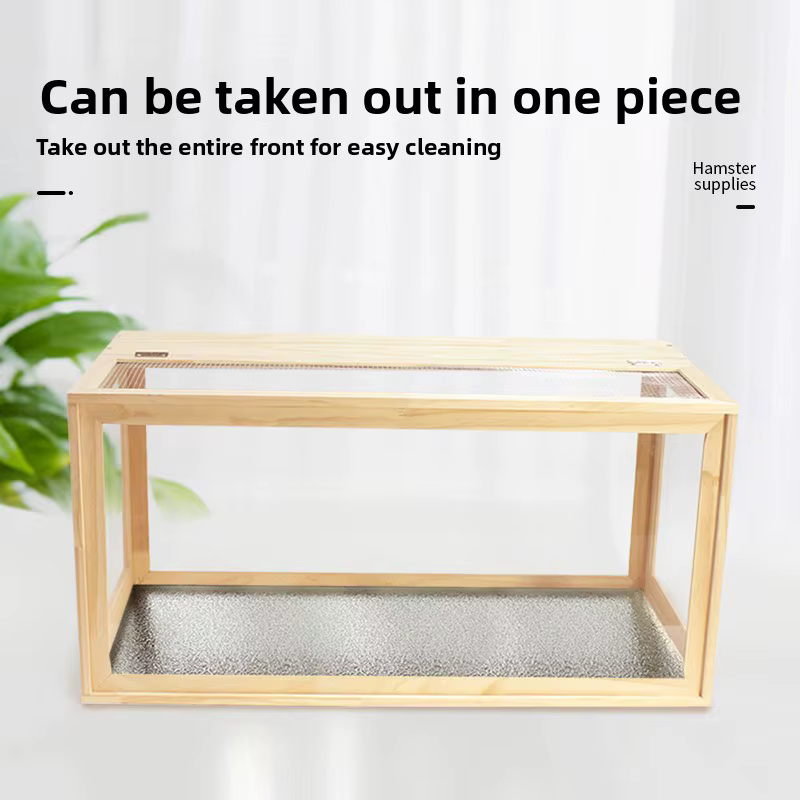 Caja de Jaula de Madera Ecológico para Hámsters con Área de Respiración, Adecuada para Hámsters Dorados, Erizos, Loros y Otros Pequeños Animales Domésticos — imagen 5
