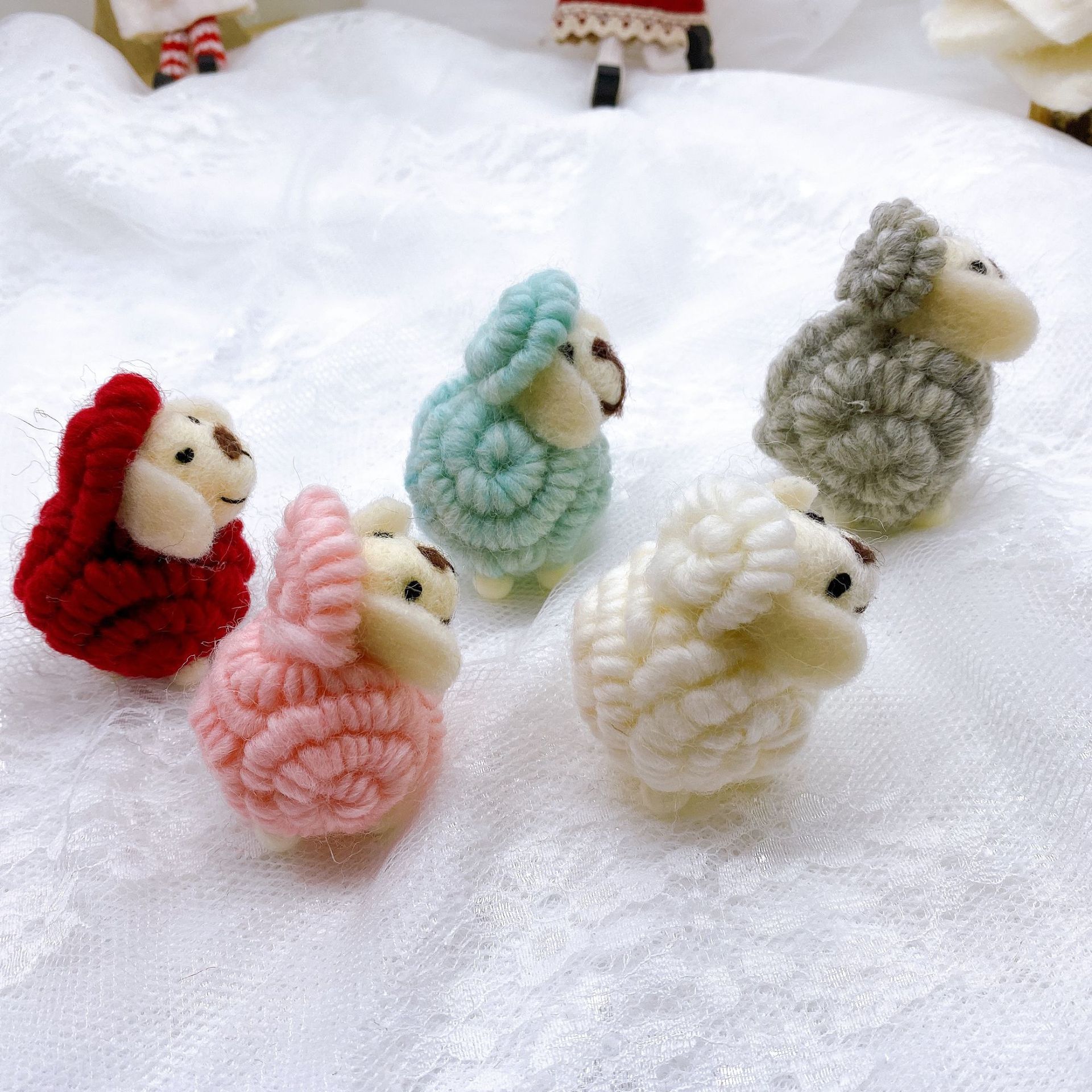 Christmas Wool Felt Lamb Tree Ornament Creative Gift Decoration Accessory — image 5