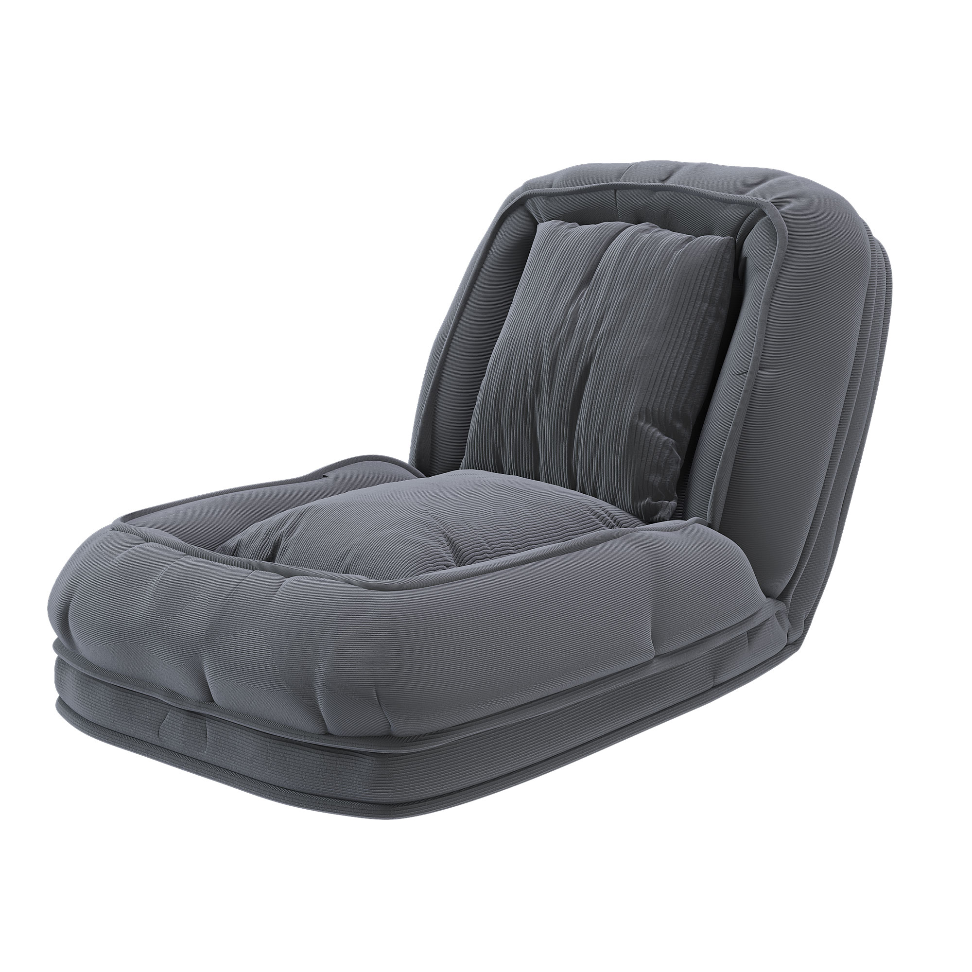 Silla-Cama Plush para Adultos y Mascotas: Sofá Reclinable con 5 Posiciones Ajustables, 2 Almohadillas Suaves para Dormir o Leer en Gris — imagen 5