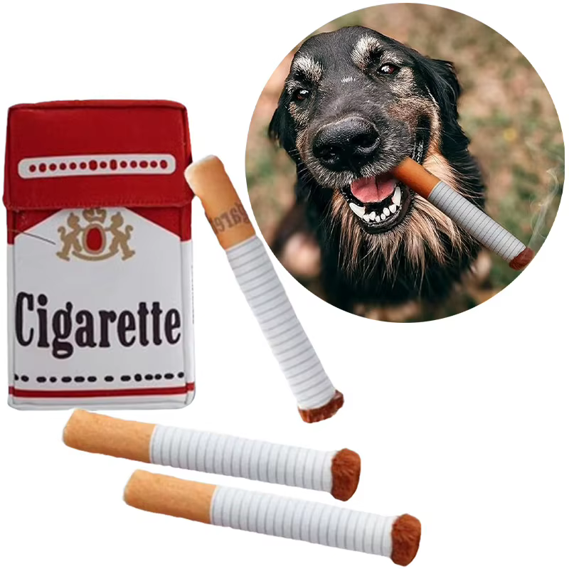 Dog Toy Funny Interactive Plush Dog Toys Creatives Cigarette Design Giggling Chewing Toys For Dog The Perfect Pet Gift — image 2