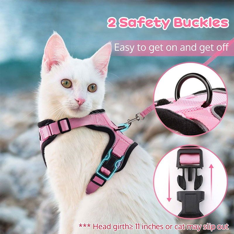 Arnes y Correa para Gatos con Control Fácil, Inescapable - Arnes de Vestido Suaves y Ajustables para Pasear a los Gatos — imagen 14