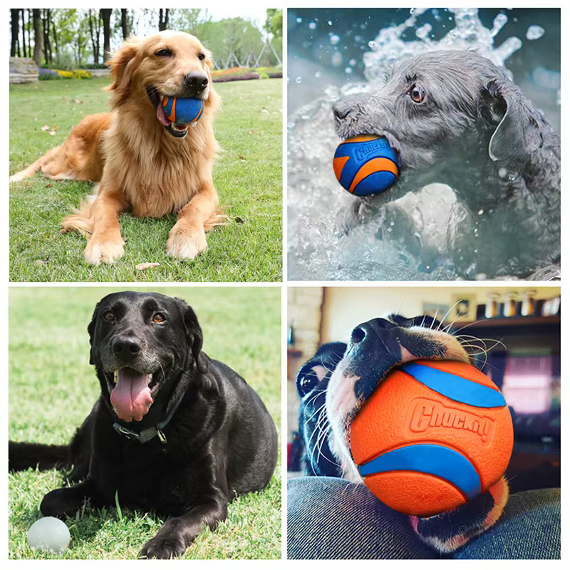 Pelota de Sonido de Goma para Perros - Juguetes Bocales con Ruido Natural — imagen 2