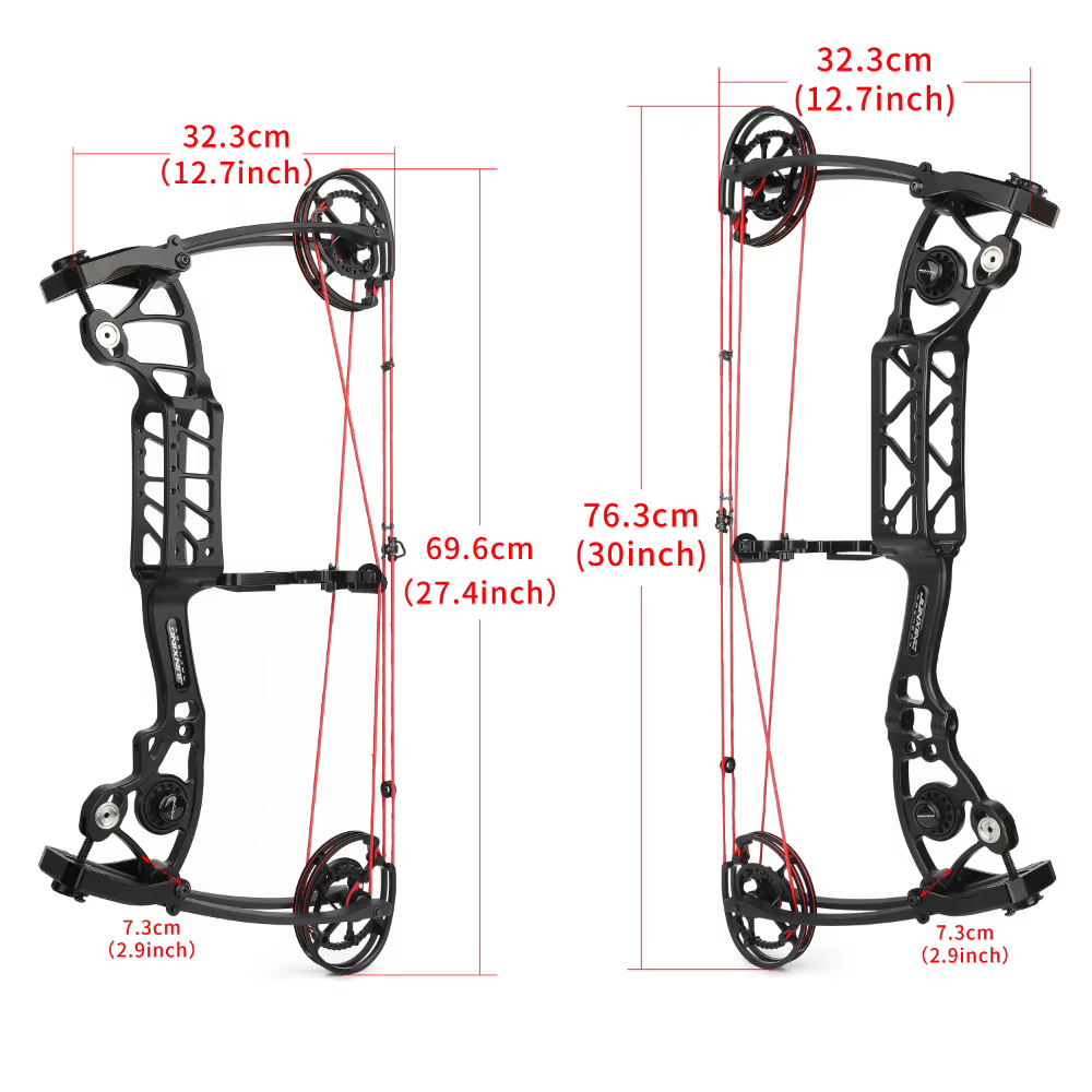 Kit de Arco Compuesto JUNXING 40-70lbs Ajustable Doble Uso Accesorios para Caza y Tiro al Blanco — imagen 3