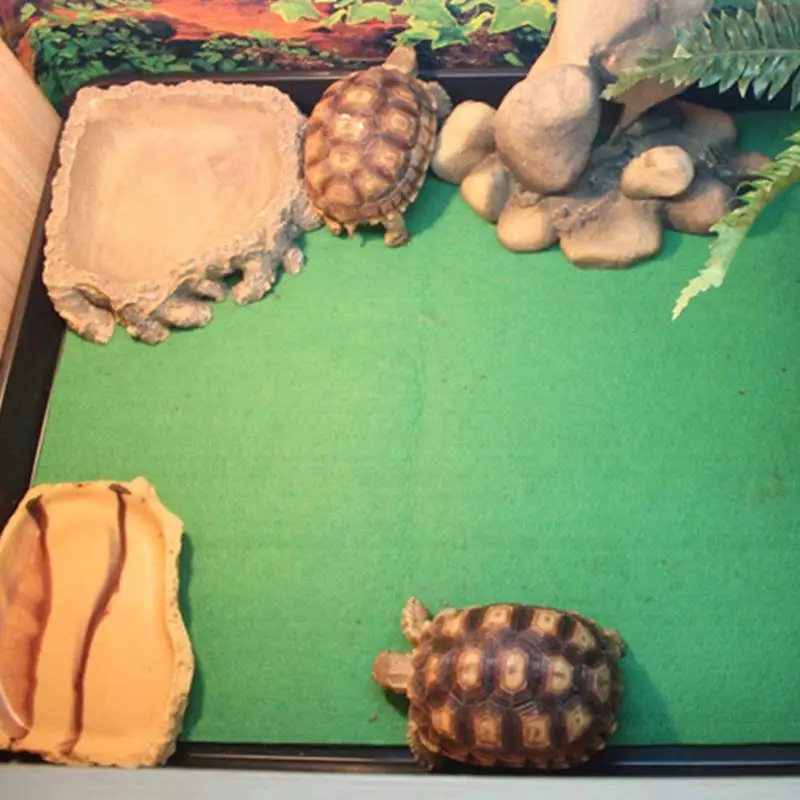 Reptile Carpet 1 Pc Terrarium Bedding Substrate Liner with Strong Water Absorption 15.75''-39.37'' for Lizard Tortoise Snake — image 3