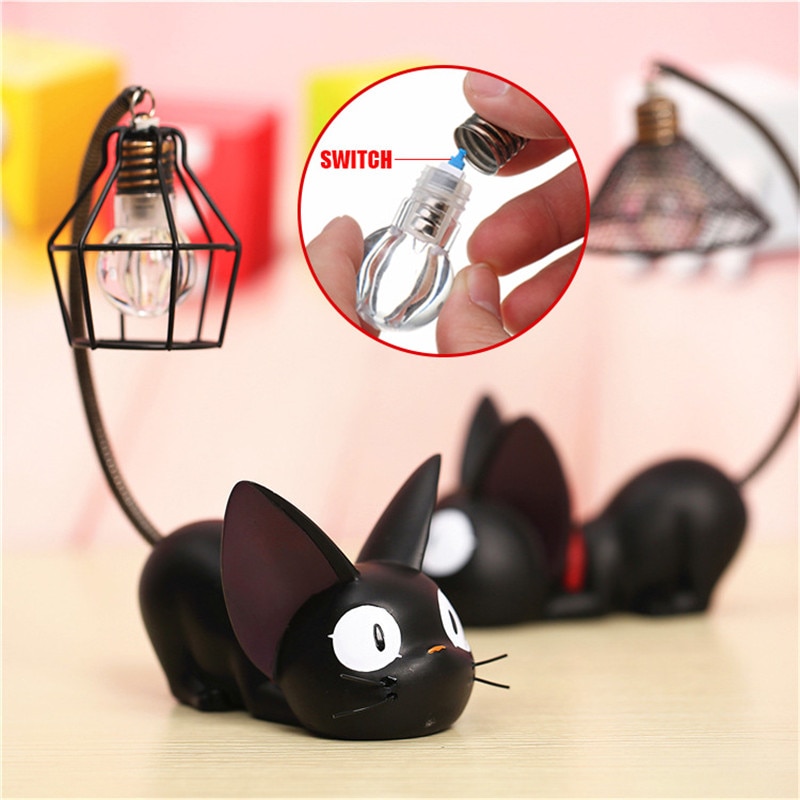 LED Night Light C reative Resin Cat Animal Night Light Ornaments Home Decoration Gift Small Cat Nursery Lamp Breathing — image 2