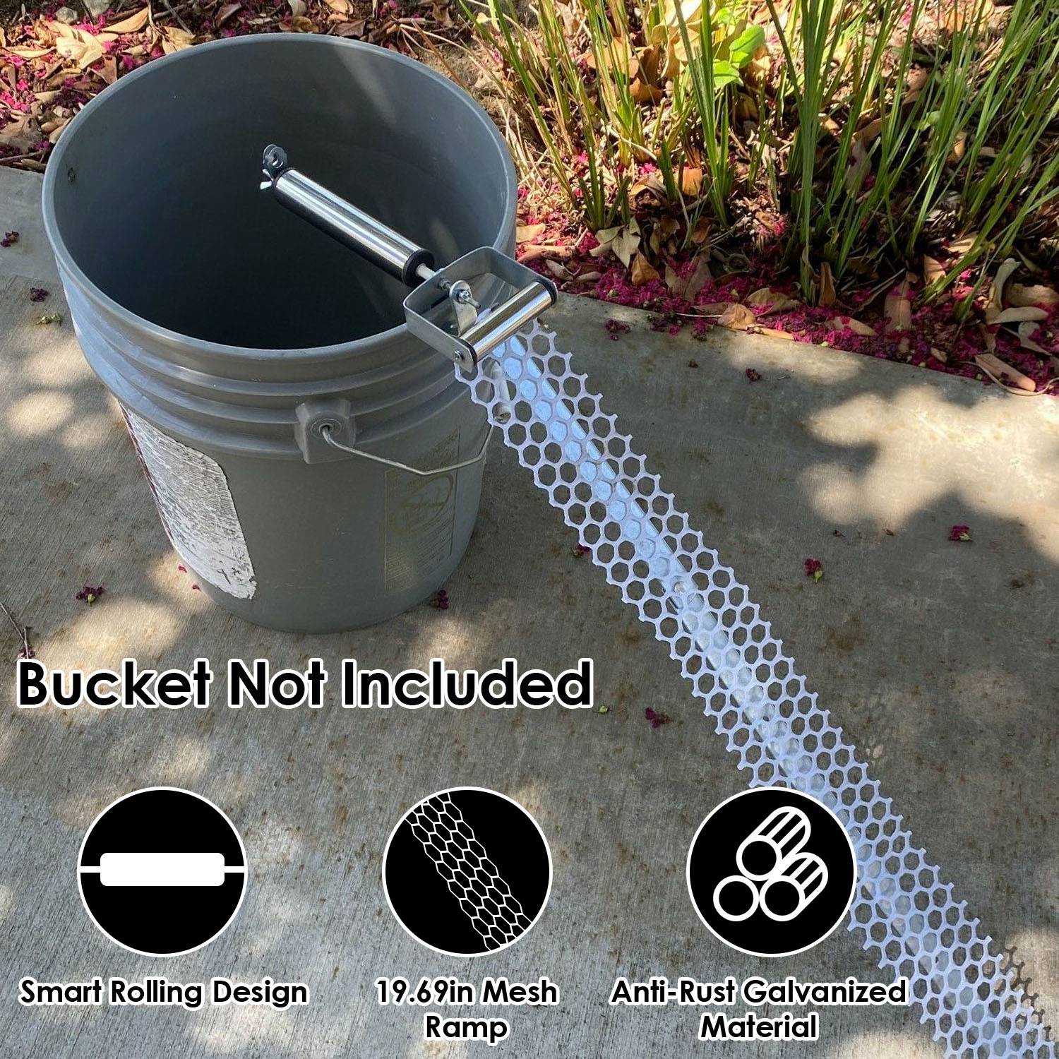 Rolling Mouse Trap With 19.69in Mesh Ramp, Humane Galvanized Metal Rat Trap, Reusable Catch Multiple Mice, Easy To Clean For Home Garage Warehouse Basement — image 8
