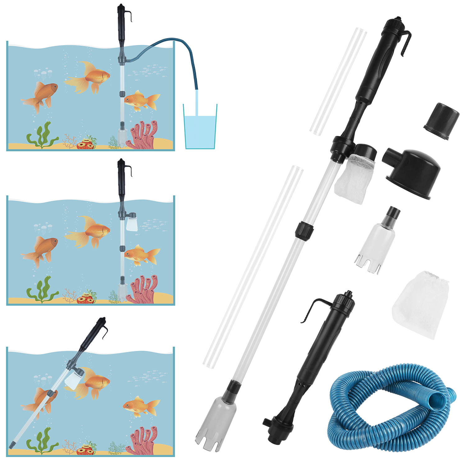 Battery-Operated Aquarium Vacuum Gravel Cleaner For Fish Tank — image 9