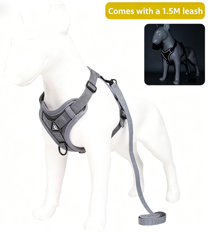 Pet Leash Reflective Breathable Cat Harness Vest Style Small Cat Breathable Reflective — image 9