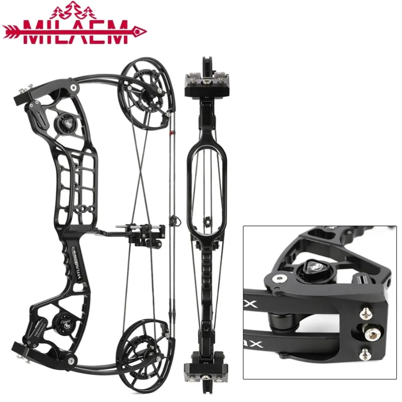 Arco Compuesto 30-80lbs de Doble Uso para Disparar Flechas y Balines de Acero, Alta Velocidad 340/465 FPS, para Diestros y Zurdos, Caza y Tiro al Blanco — imagen 1