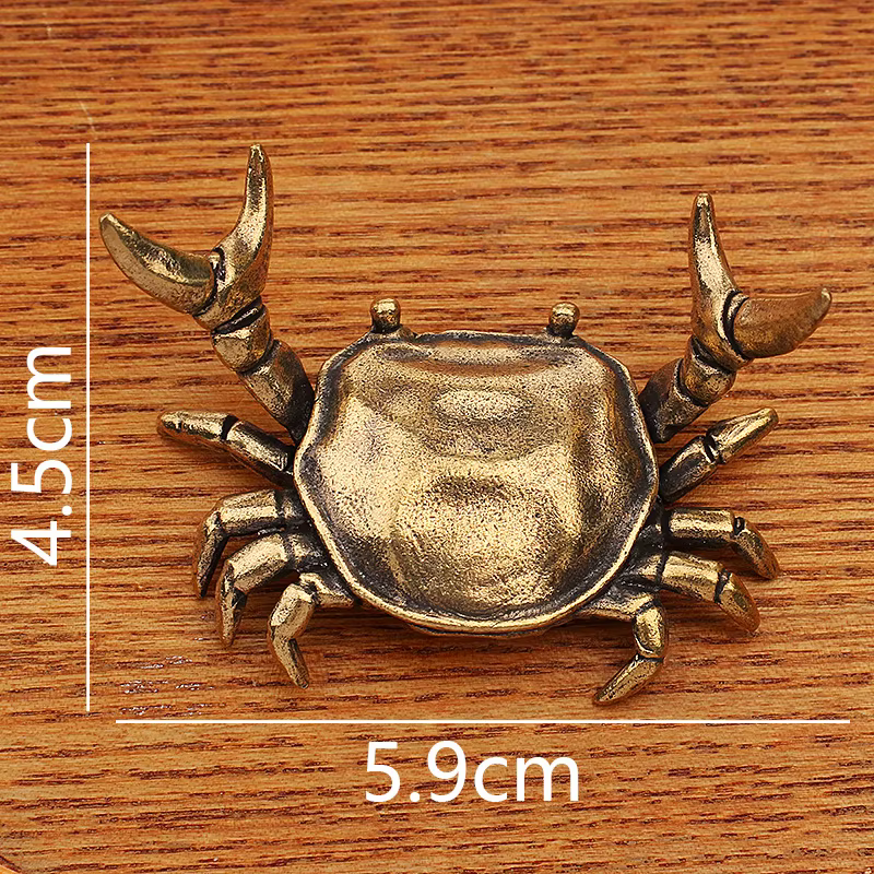 Crab Brass Figure Home Decor Ornaments, Tea Pets, Creative Crafts Collection — image 6