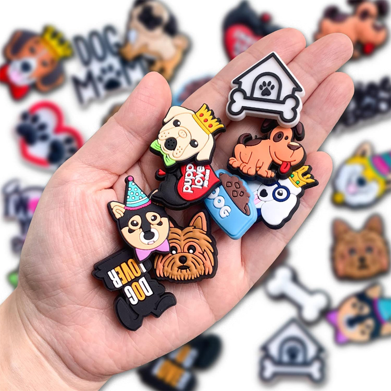 25 Piezas de Accesorios Decorativos para Zuecos, Serie de Animales y Perros de Dibujos Animados, Flores y Hebillas, Decoración Tierna para Zapatos de Jardín — imagen 1