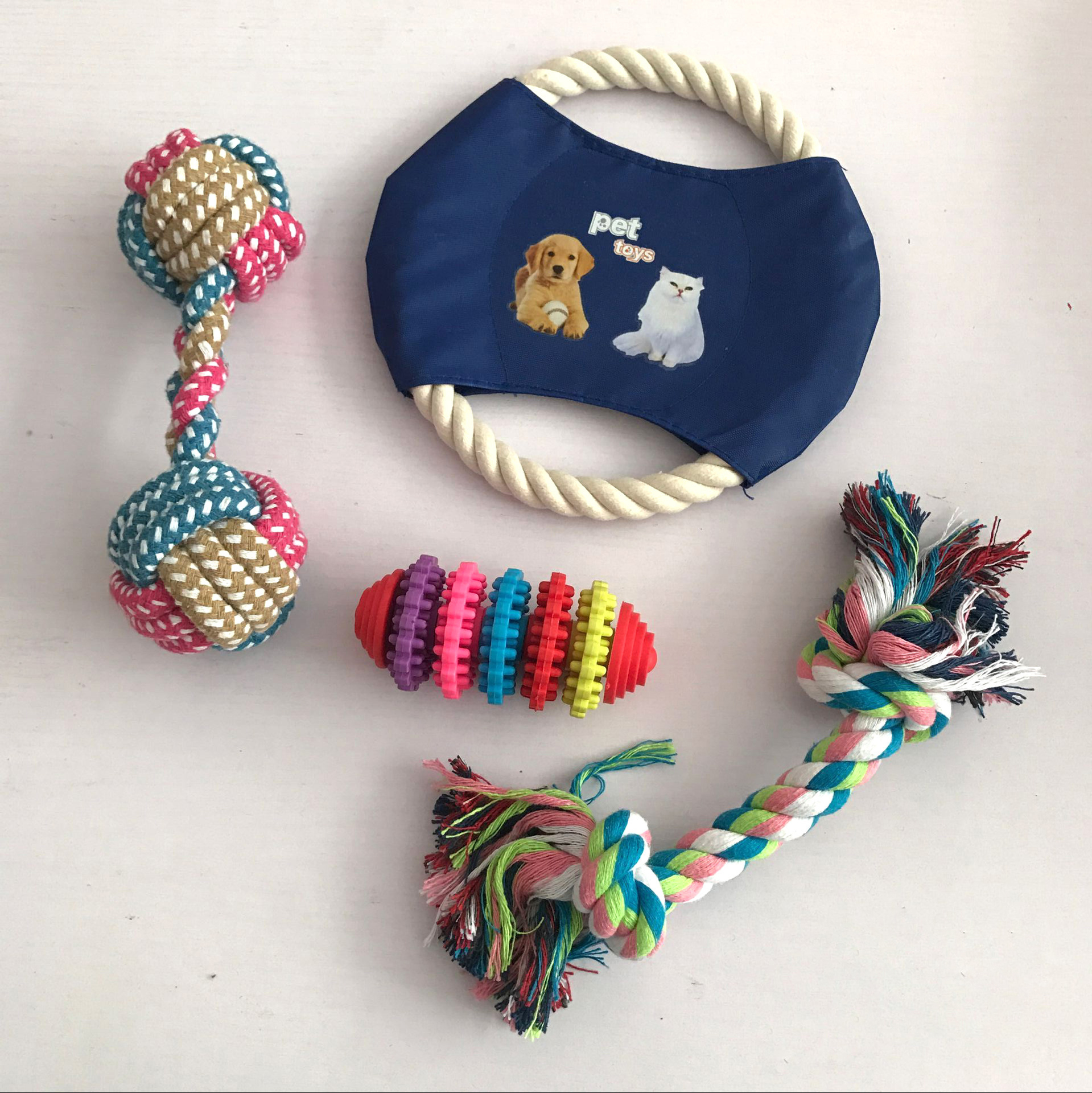 Conjunto de Juguetes para Perros - Mordedor de Cuerda de Algodón — imagen 6