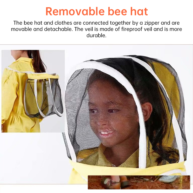 A set of children's beekeeper suits (breathable type), beekeeping equipment, and gloves — image 4