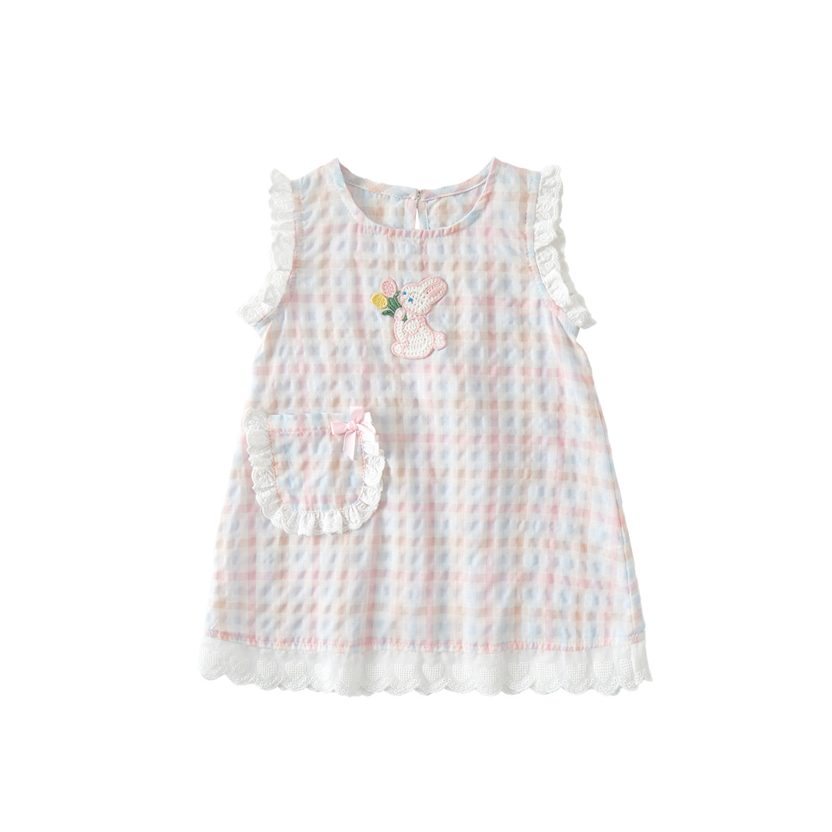 Vestido de Cordería con Conejo para Niñas Pequeñas - Estilo Tendencia para Bebés y Pequeños — imagen 2
