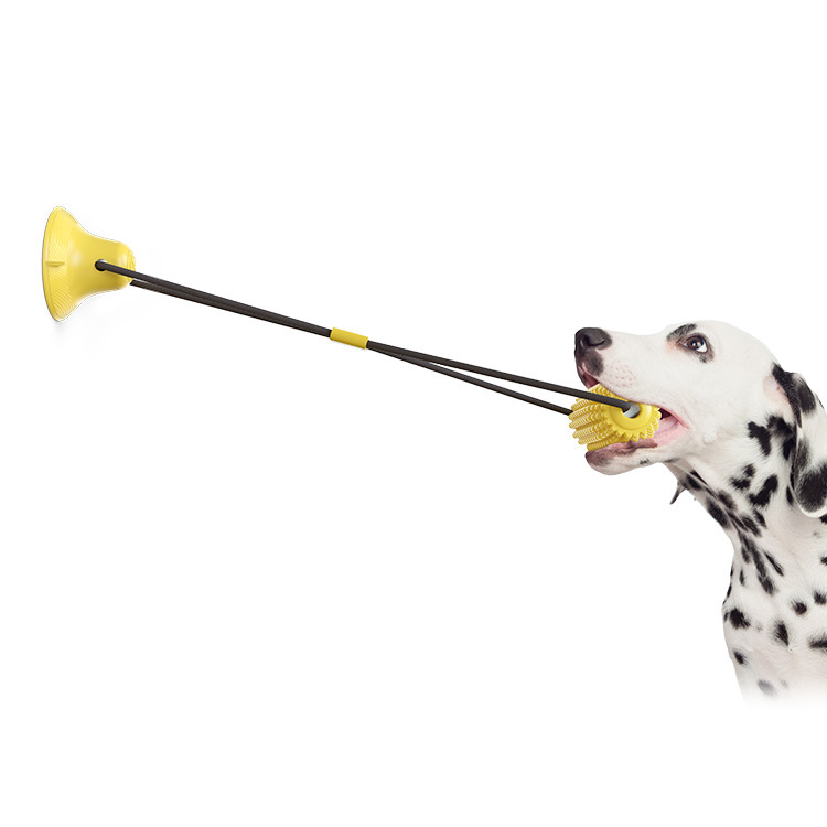 Pet Supplies Molar Leakage Bite Resistant Ball Dog Toy Double Sucker Dog Toy — image 4