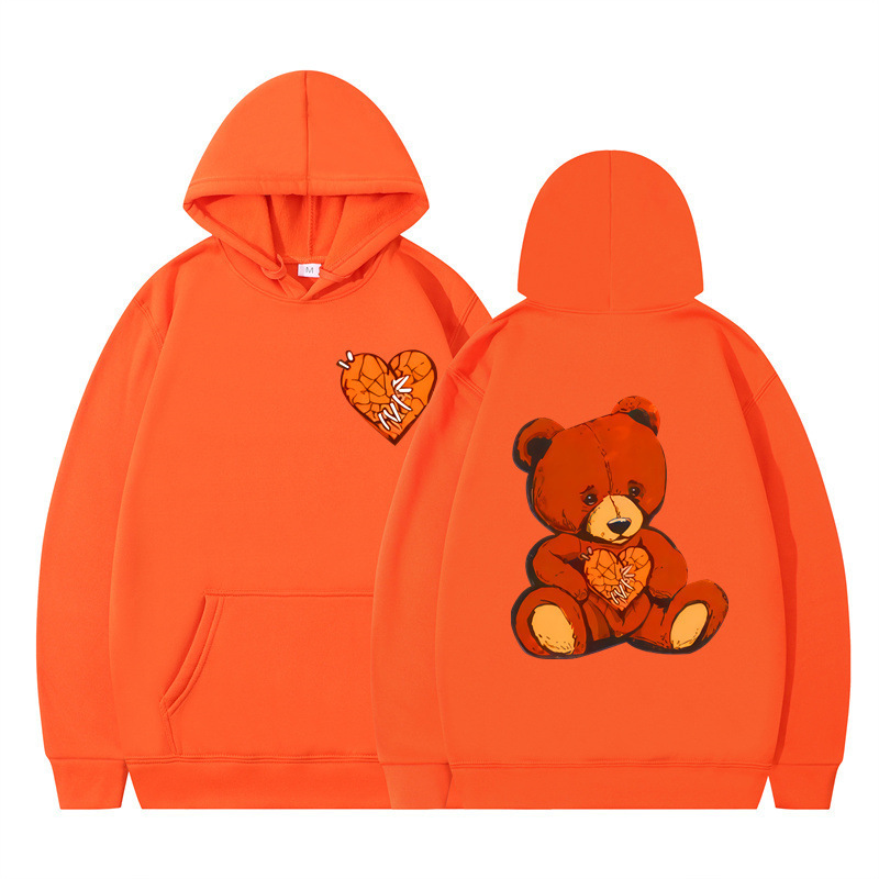 Style Teddy Print Long Sleeve Hooded Sweatshirt — image 20