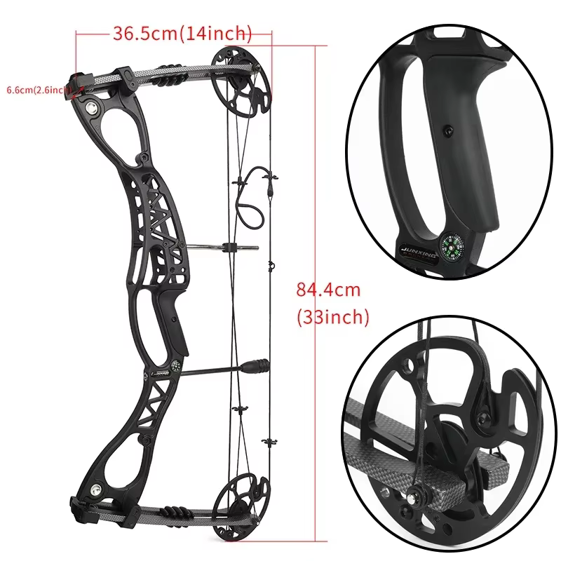 Arco Compuesto de Arquería 0-70Lbs, Longitud de Tiro Ajustable, para Caza y Tiro con Flecha al Aire Libre, Accesorios de Arquería — imagen 2