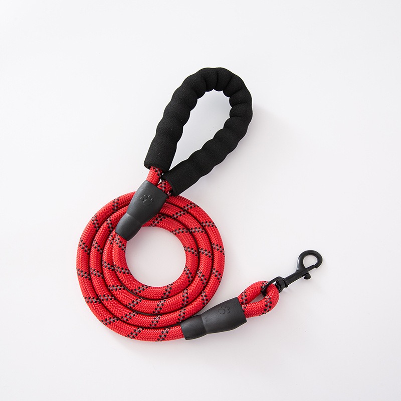 Cuerda de nylon con mango de espuma, collar de perro y cadena — imagen 8