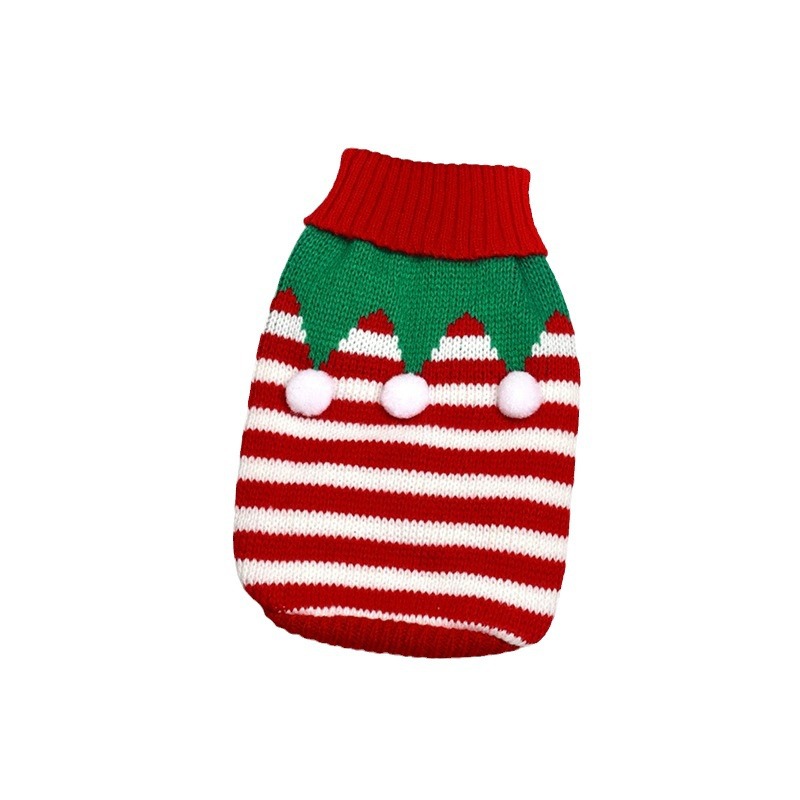 Pet clothes for autumn and winter warm knit Christmas teddy cat sweaters cat and dog clothing — image 1