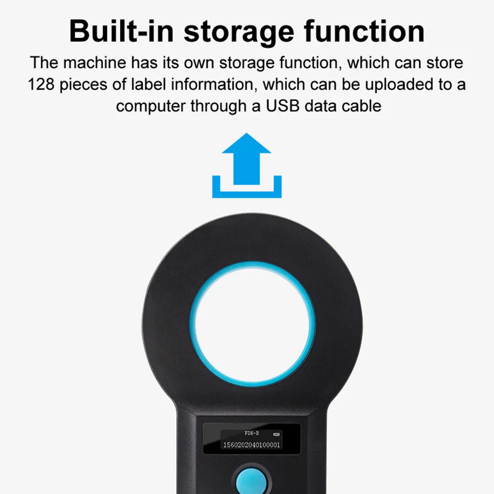 Rechargeable RFID Card ID Reader ISO11784/5 Pet Scanner 134kHz 125kHz Chip Transponder USB 2.0 Microchip Scanner For Animals — image 3