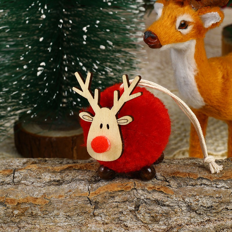 Christmas Decorations Wool Felt Cartoon Deer Pendant Creative New Deer Pendant Christmas Tree Pendant Gift — image 5