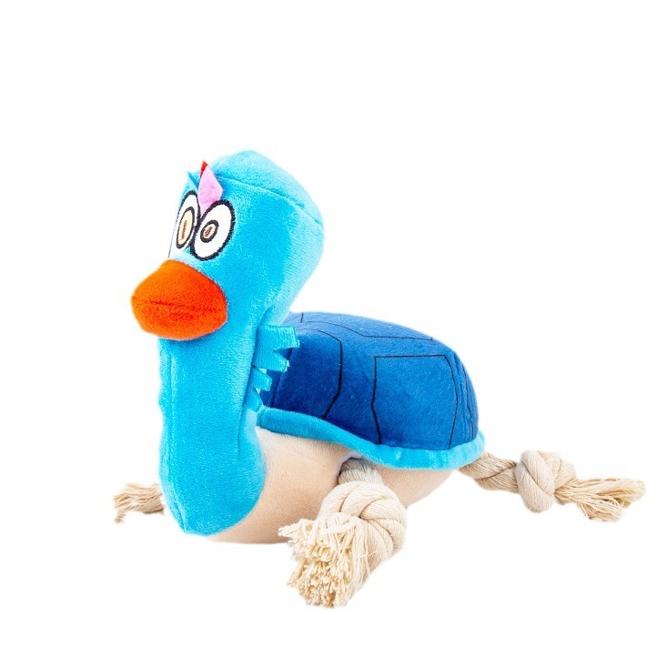 Juguetes de peluche interactivos con sonido para perros, resistentes a mordidas, que desgastan los dientes, cuerda para morder y aliviar el estrés, juguetes grandes para perros y cachorros — imagen 1