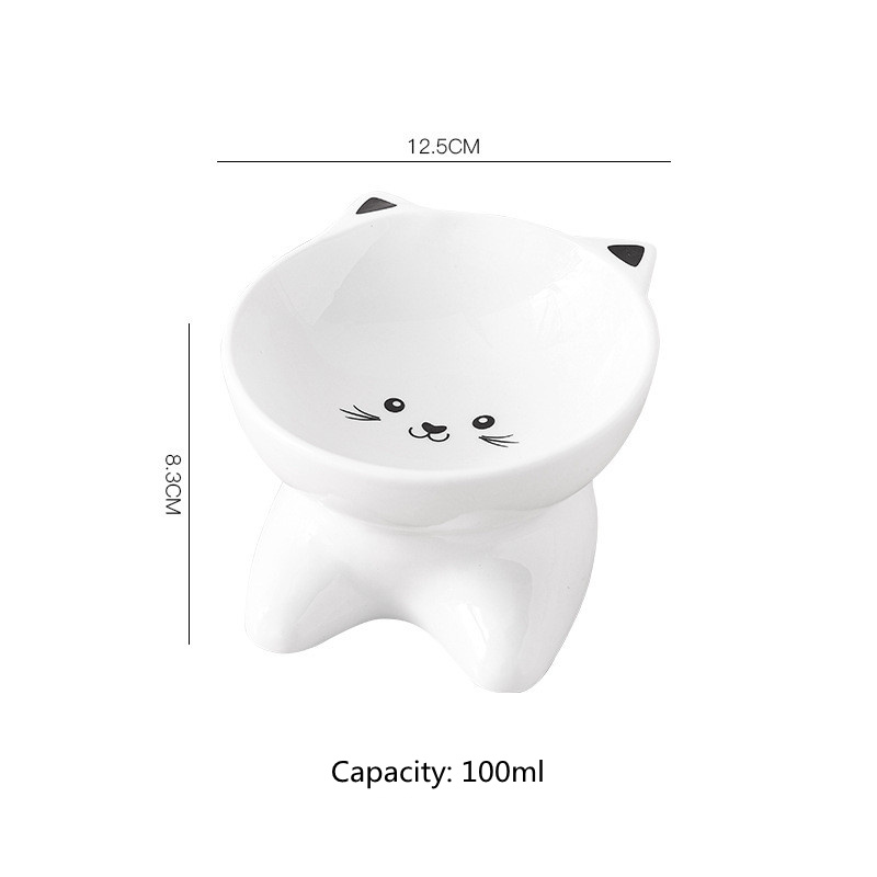 Ceramic Small Cat Face Shape Pet Food Bowl Cat Bowl Dog Bowl Universal And Easy To Clean — image 12