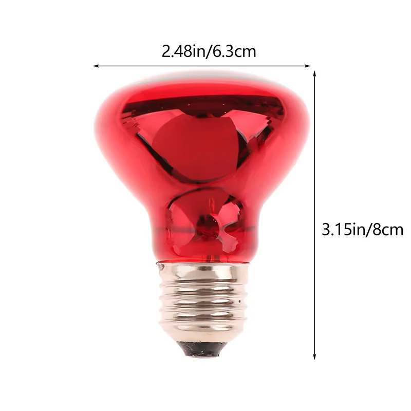 25/40/50/60/75/100W E27 UVA Poultry Bulb Infrared Night Light Day Poultry Heating Bulb For Plants Amphibians Reptile Pets — imagen 6