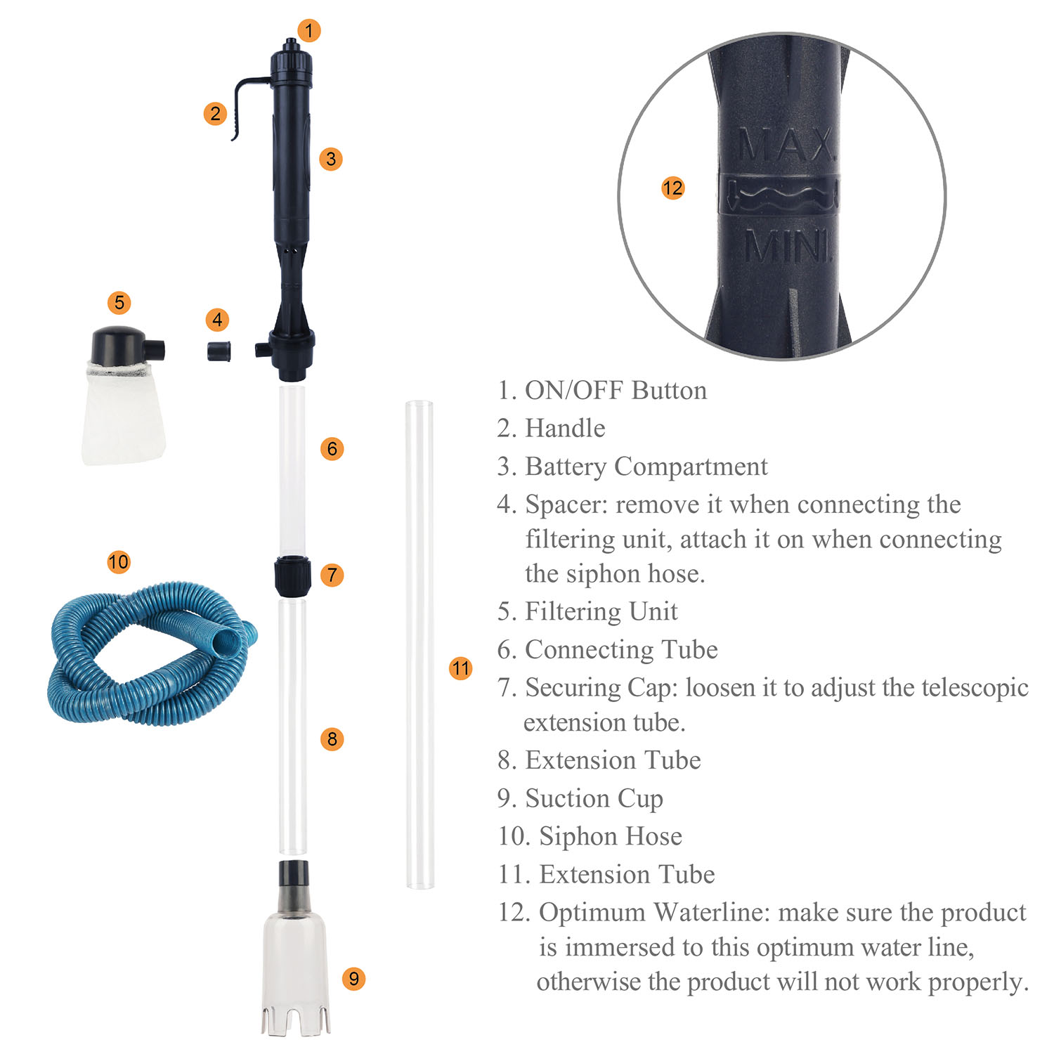 Battery-Operated Aquarium Vacuum Gravel Cleaner For Fish Tank — image 11