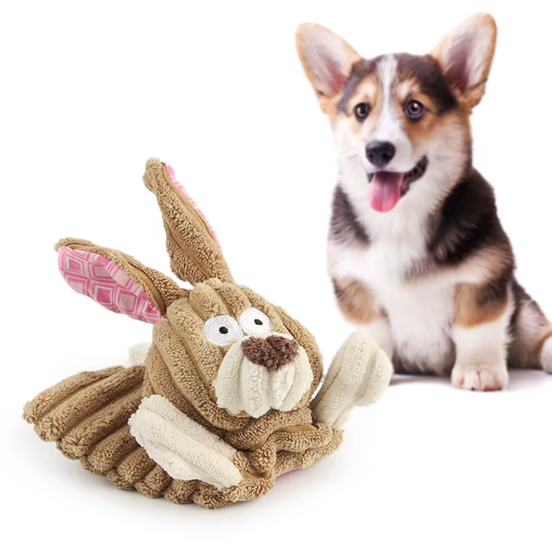 Corduroy Sound Pet Toy Dog Squeak Toy for Rabbit Mouse Cattle Clean Teeth Puppy Toys Pet Accessories Small Dog Toy — image 1