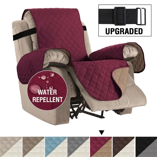 Waterproof Recliner Cover Snap Fixed Pet Dog Kids Sofa Mat Couch Slipcovers For Living Room Dustproof Furniture Protector Covers — image 12