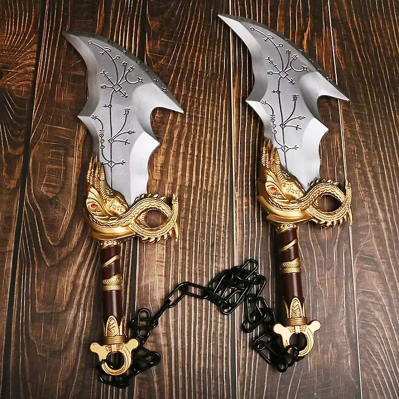 God of War 4 Sword Kratos Cosplay Prop Sabre PU Athena Blade Chaos Ghost Leviathan AXE Real Size Japanese Katana Kid Toy — image 4