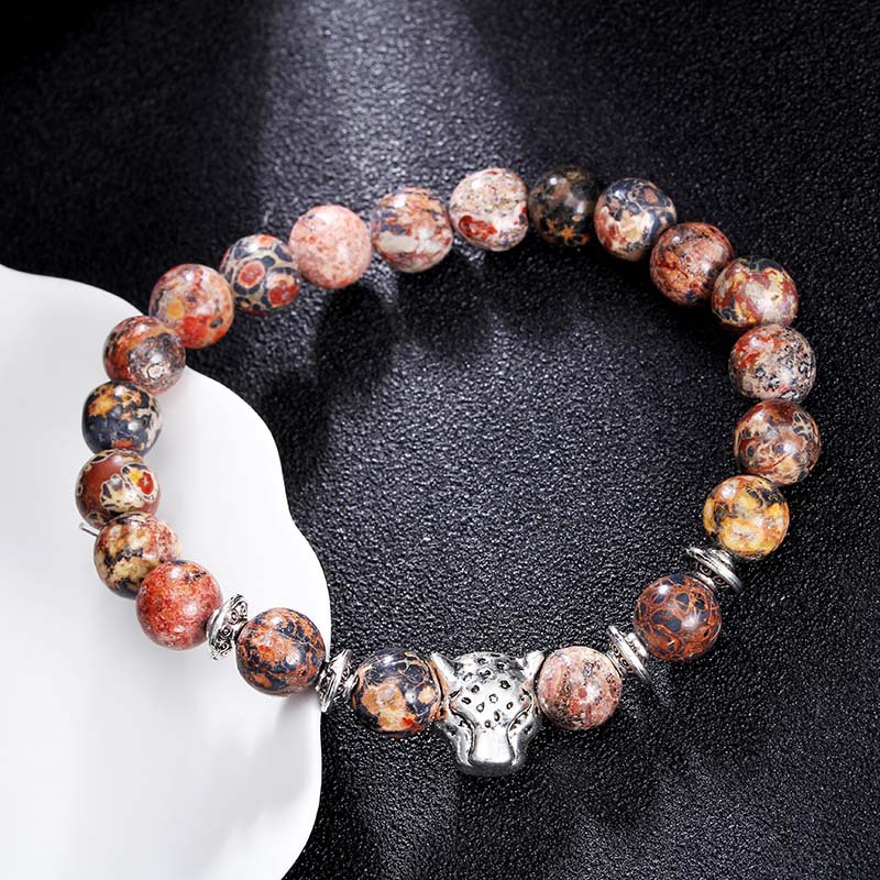 Natural Stone Owl Head Yoga Bracelet — image 14