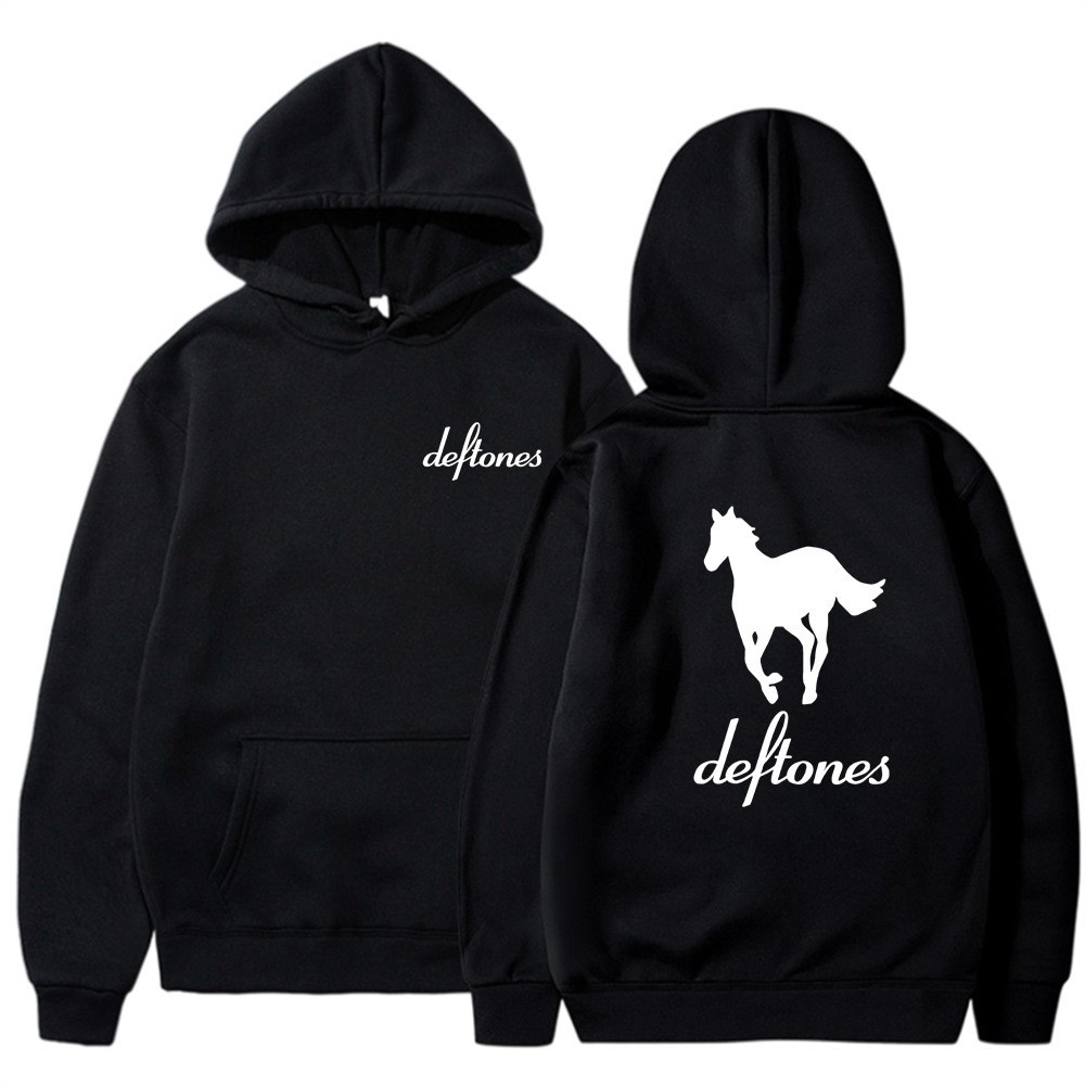 Deftones White Horse Print Hoodie Casual Unisex Sweatshirt — image 7