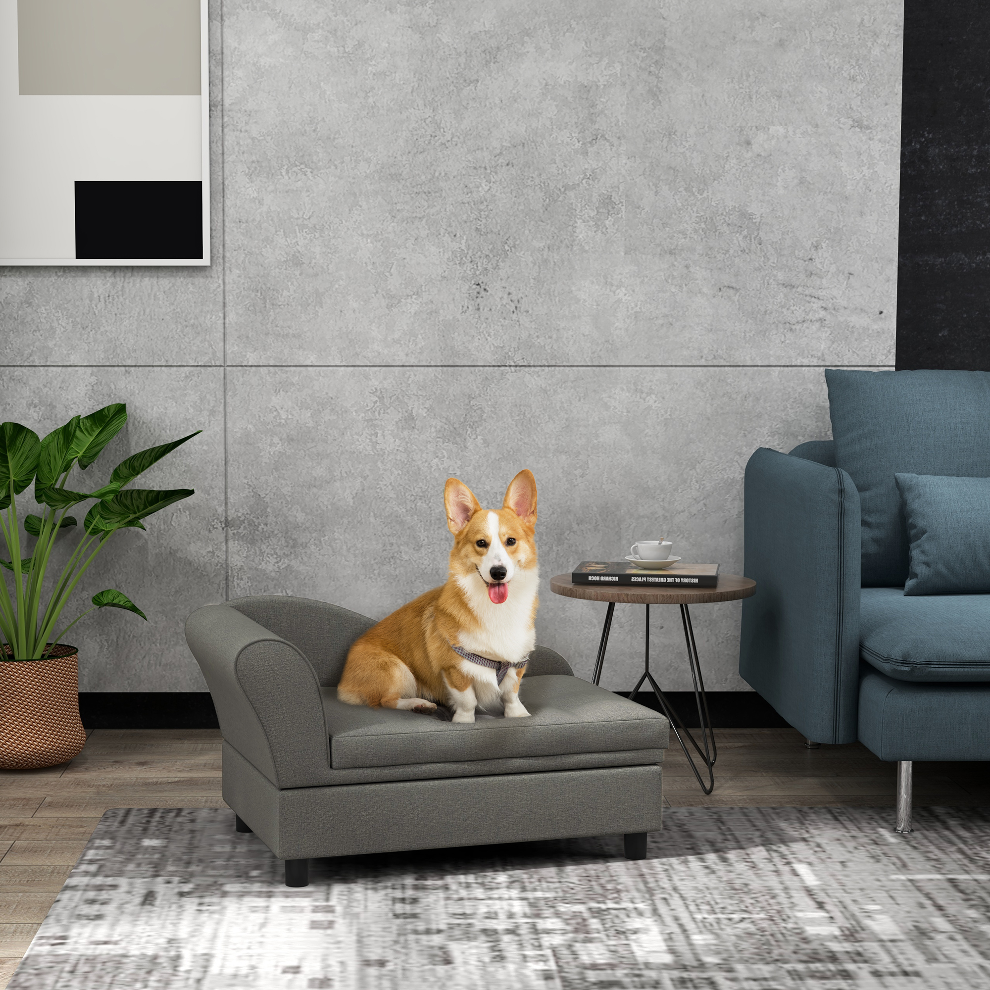 Pet Sofa Dog Sofa For Small Dogs With Storage, Gray — image 1