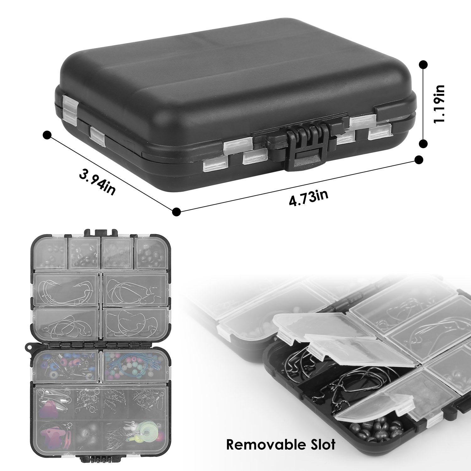 Kit de Accesorios de Pesca Portátil de 188 Piezas con Caja de Tácticas para Regalo de Día del Padre — imagen 2