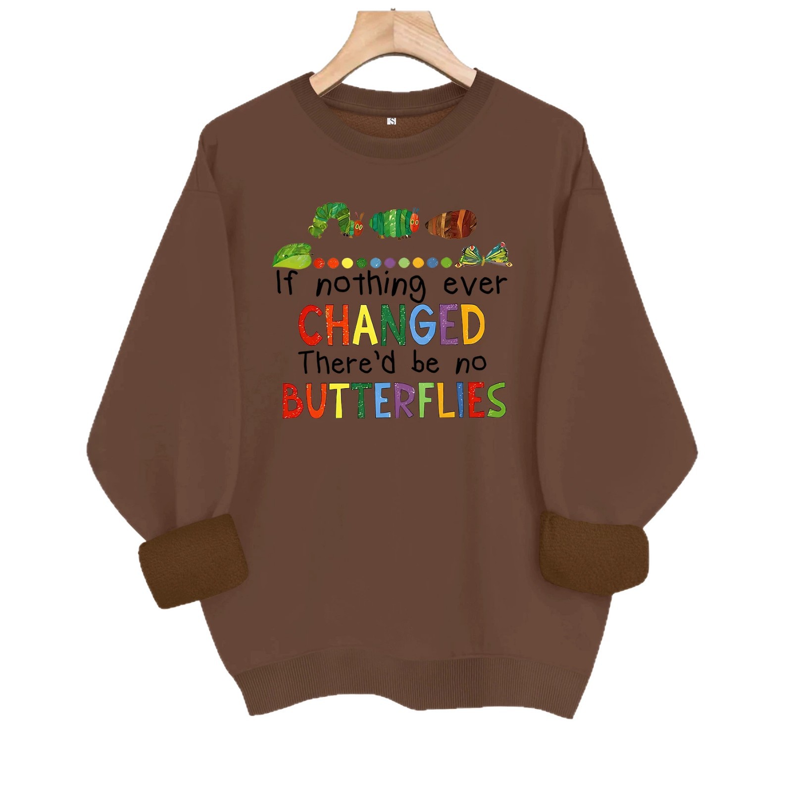 Sudadera con impresión de letra de oruga — imagen 2