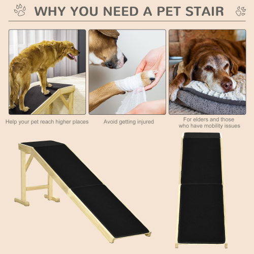 Ramp For Dog Bed, Pet Ramp For Dog With Non-slip Carpet And Top Platform — image 6