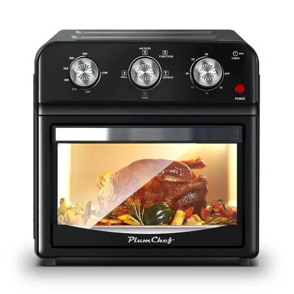 Freidora de Aire de 12 Litros con Cocción Multifunción Avanzada – Parrilla, Freír al Aire, Descongelar, Hornear, Preajustes para Papas Fritas, Pizza, Pollo, Pescado y Tostadas, Horno con Control de Doble Perilla — imagen 1